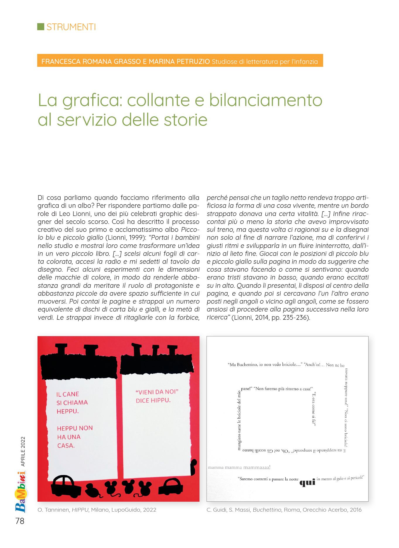 La grafica: collante e bilanciamento di servizio delle storie